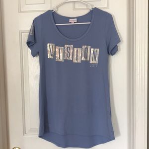 Holographic LuLaRoe vision Classic T